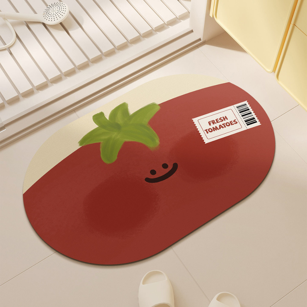Cartoon fruit - Soft Diatomaceous Earth Bath Mat 40x60cm/45x75cm