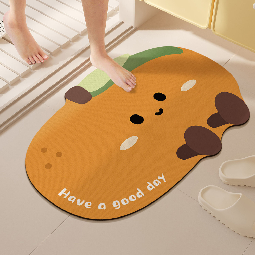 Cartoon fruit - Soft Diatomaceous Earth Bath Mat 40x60cm/45x75cm