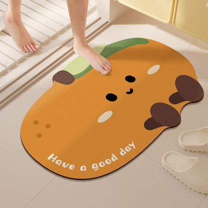 Cartoon fruit - Soft Diatomaceous Earth Bath Mat 40x60cm/45x75cm