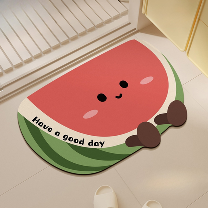 Cartoon fruit - Soft Diatomaceous Earth Bath Mat 40x60cm/45x75cm
