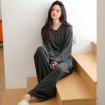 Cashmere Touch · Couple Wool Long Sleeve Pajama Set