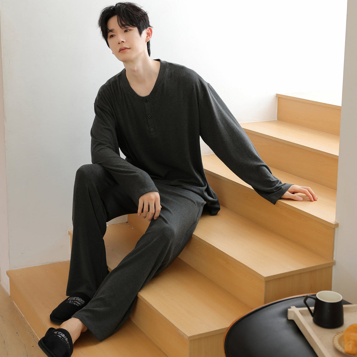 Cashmere Touch · Couple Wool Long Sleeve Pajama Set