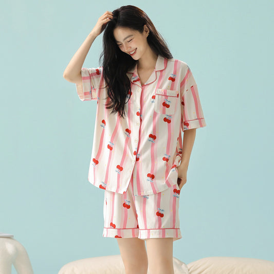 Cherry Breeze · Women's Cotton Pajama Set