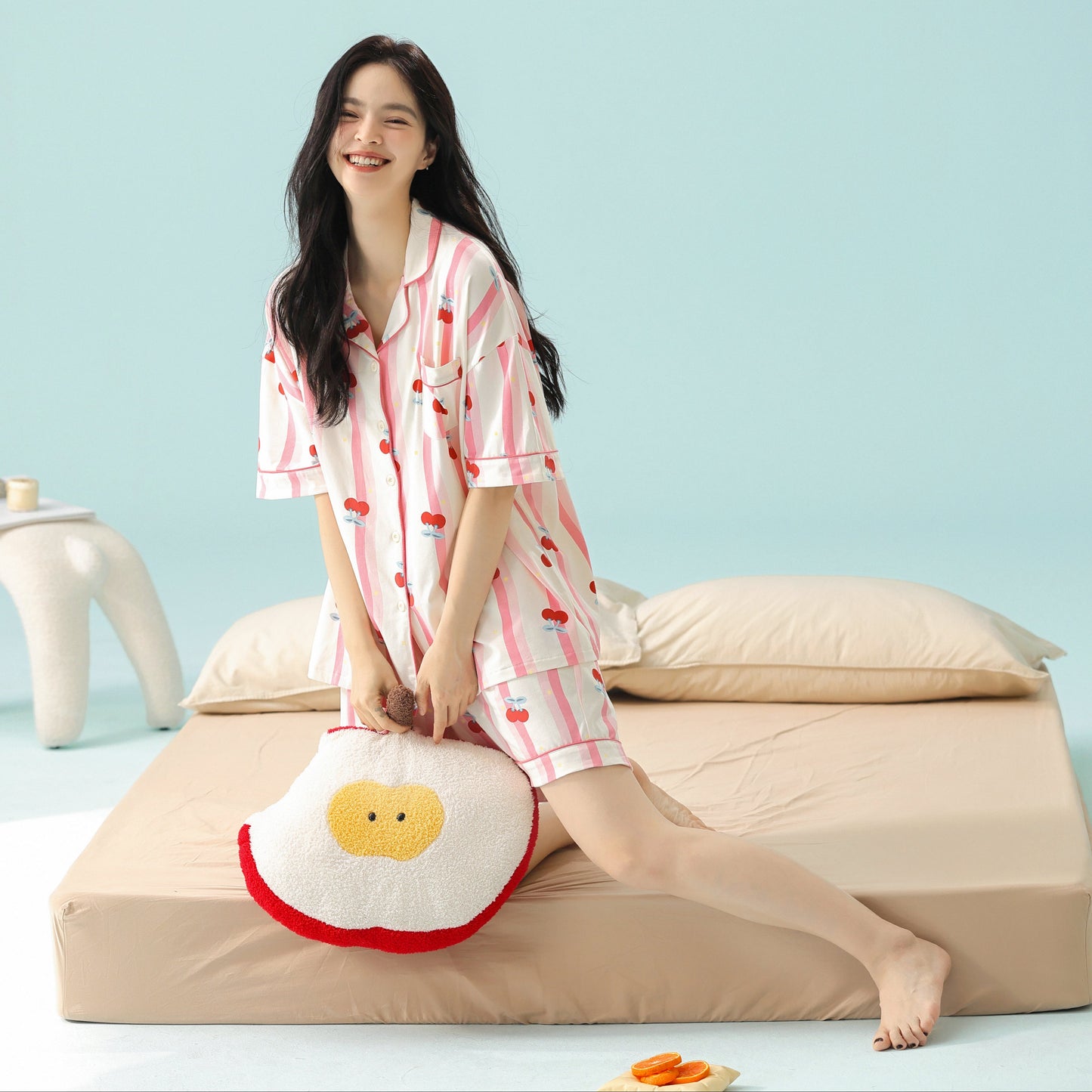 Cherry Breeze · Women's Cotton Pajama Set