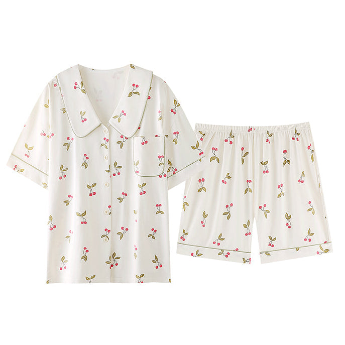 Cherry Breeze · Women's Cotton Short Sleeve & Shorts Pajama Set