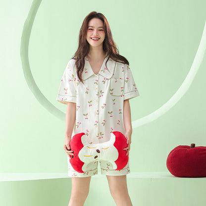 Cherry Breeze · Women's Cotton Short Sleeve & Shorts Pajama Set