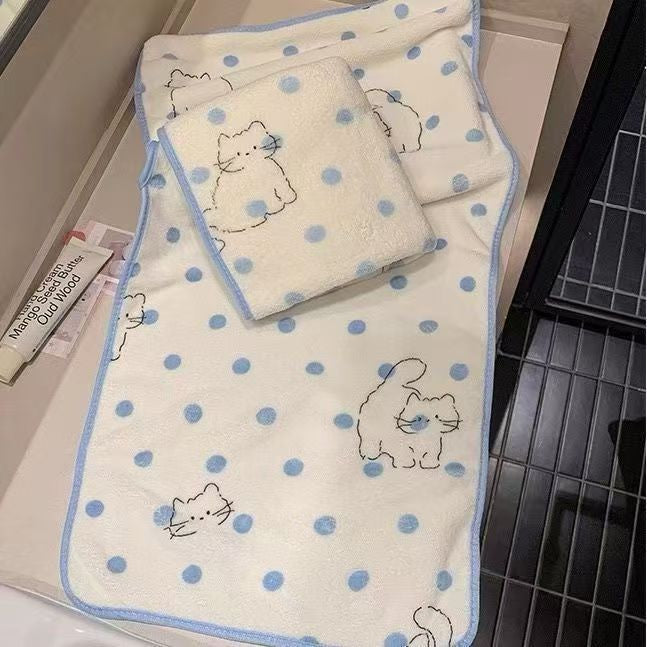 Cloud Kitty · Bath Towel & Hair Wrap Set