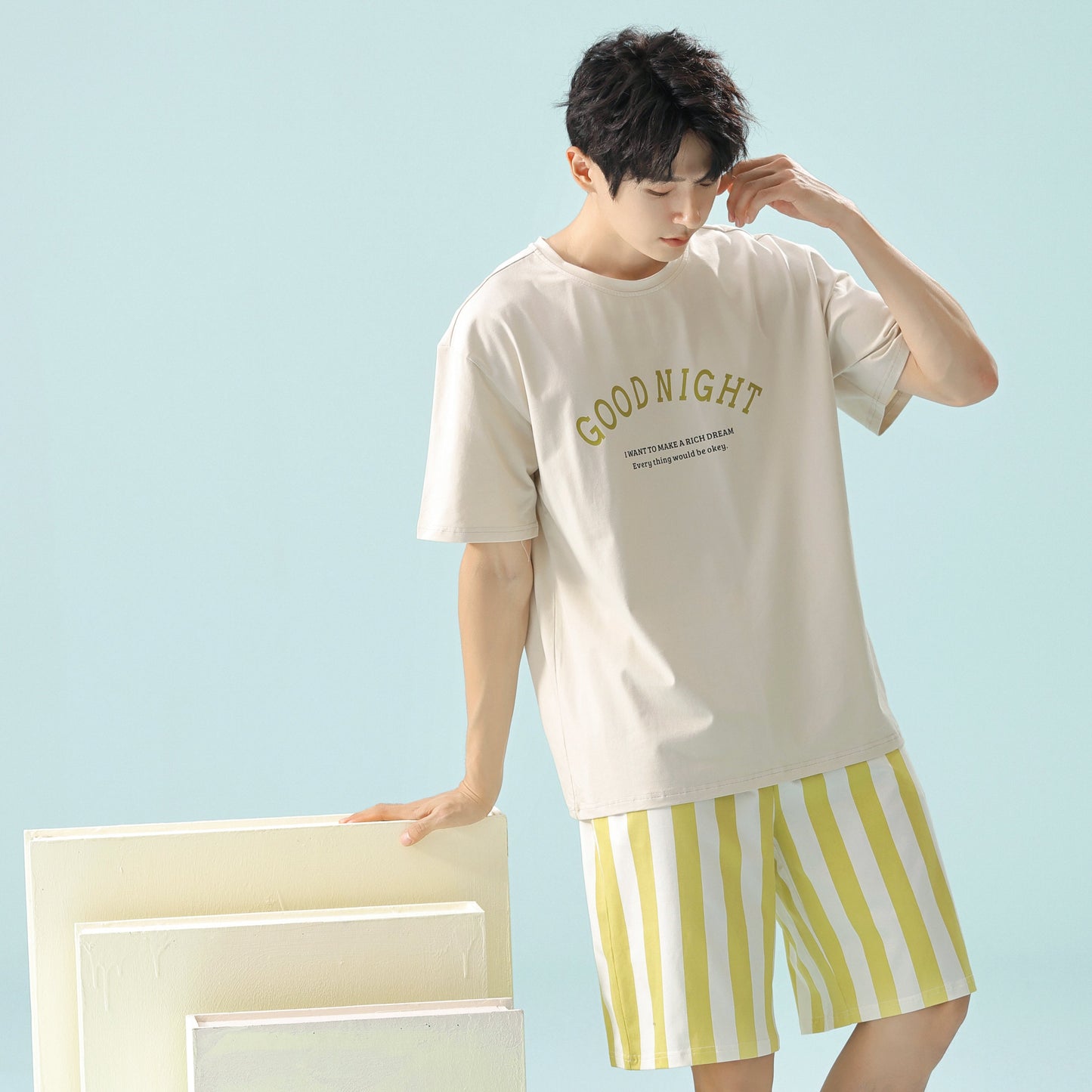Cozy Night · Couple Cotton Short Sleeve Pajama Set