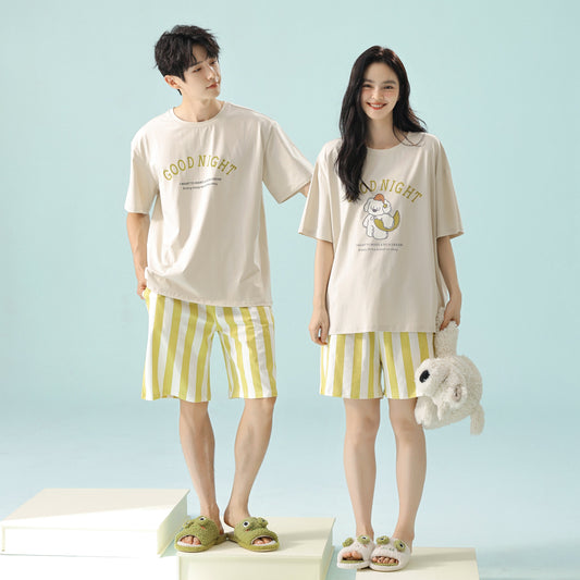 Cozy Night · Couple Cotton Short Sleeve Pajama Set