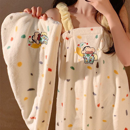 Crayon Shin-chan · Bath Towel, Bath Wrap & Hair Wrap Set