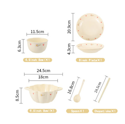 Cream Floral · Ceramic Dinnerware Set
