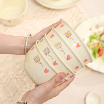 Cream Floral · Ceramic Dinnerware Set