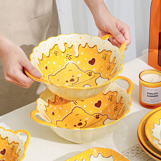 Cute Yellow Bear · Ceramic Dinnerware Set