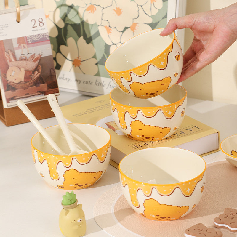 Cute Yellow Bear · Ceramic Dinnerware Set