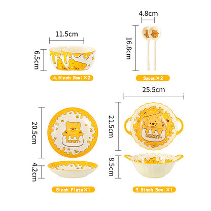 Cute Yellow Bear · Ceramic Dinnerware Set