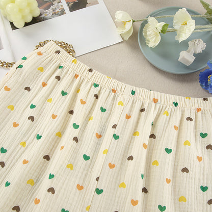 Daisy Heart · Tie-Shoulder Pajama Set
