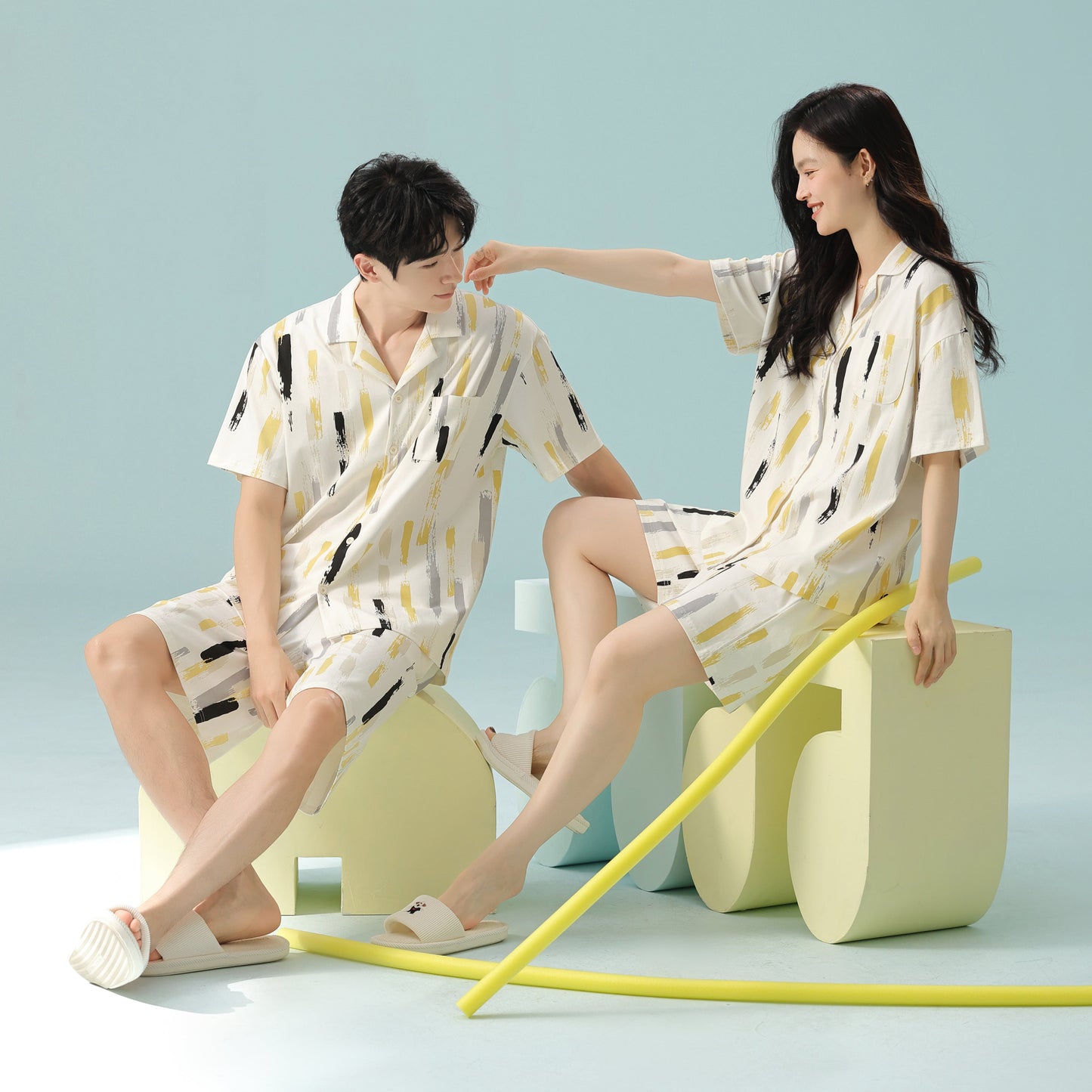Doodle Summer  · Couple Cotton Pajama Set