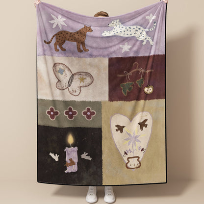 Dreamland Tales Flannel Throw Blanket
