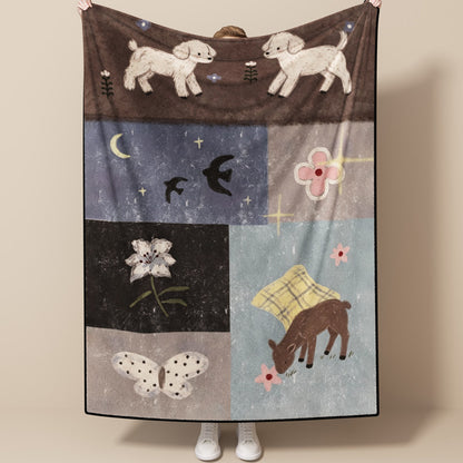 Dreamland Tales Flannel Throw Blanket