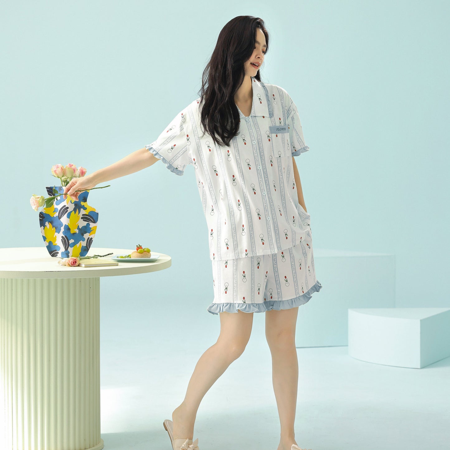 Dreamy Bloom · Women's Cotton Pajama Set