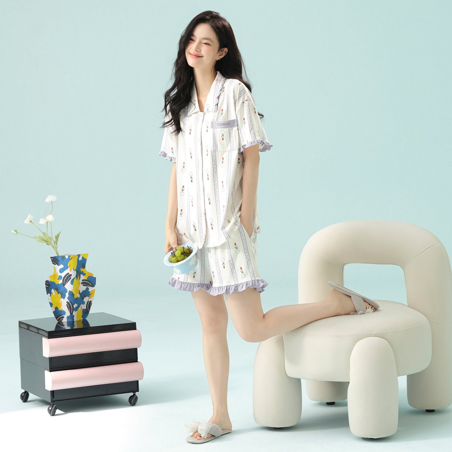 Dreamy Bloom · Women's Cotton Pajama Set
