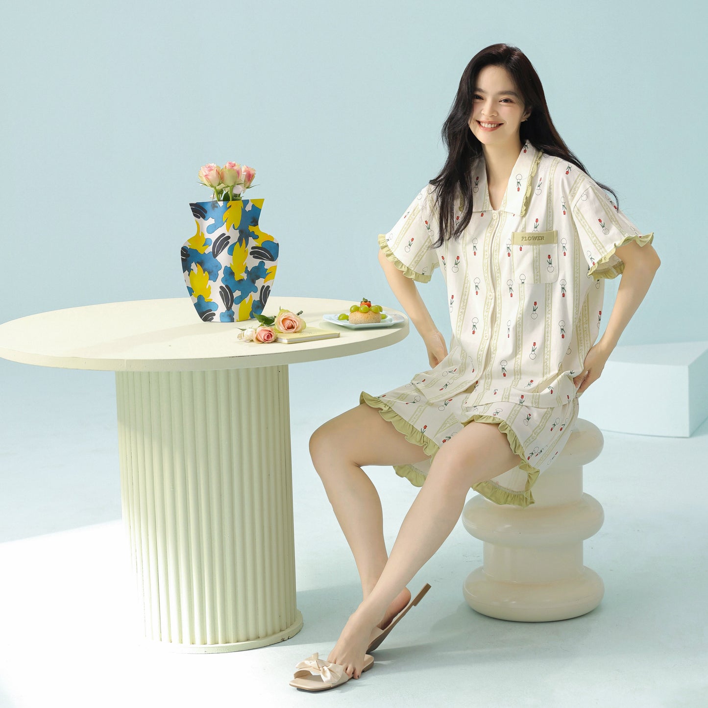 Dreamy Bloom · Women's Cotton Pajama Set