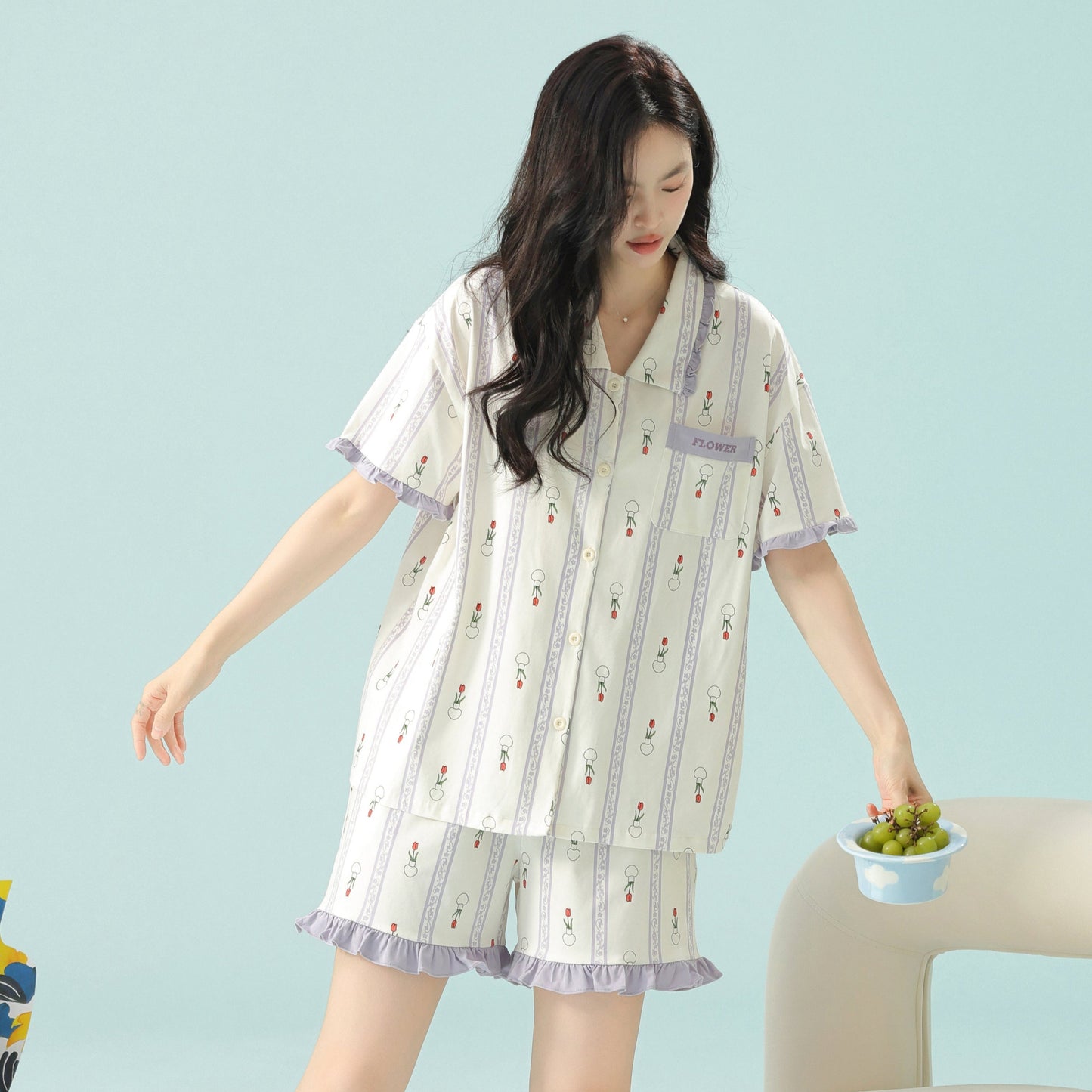 Dreamy Bloom · Women's Cotton Pajama Set