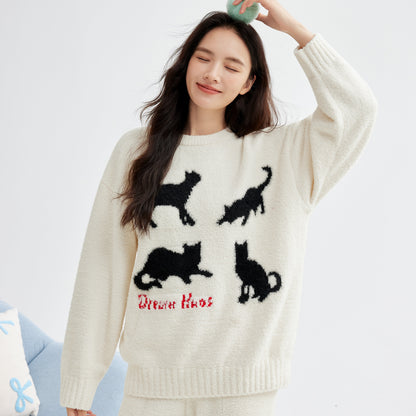 Dreamy Cat · Plush Fleece Sleepwear Set