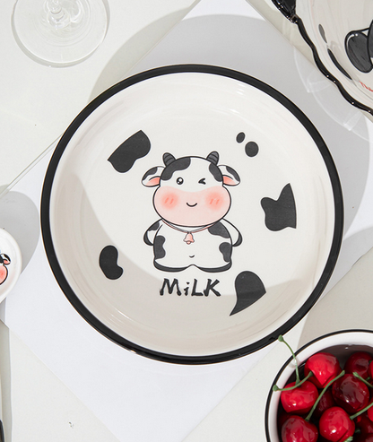 7-Piece Dudu Cow · Ceramic Dinnerware Set
