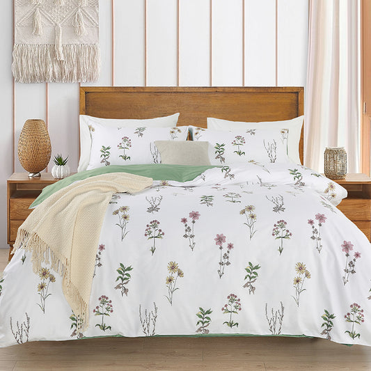 Flourishing Flowers · 100% Long Stable Cotton Bedding Set