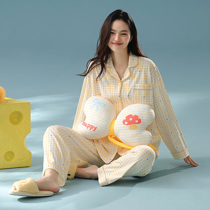 Golden Starry Night · Women's Cotton Long Sleeve Pajama Set
