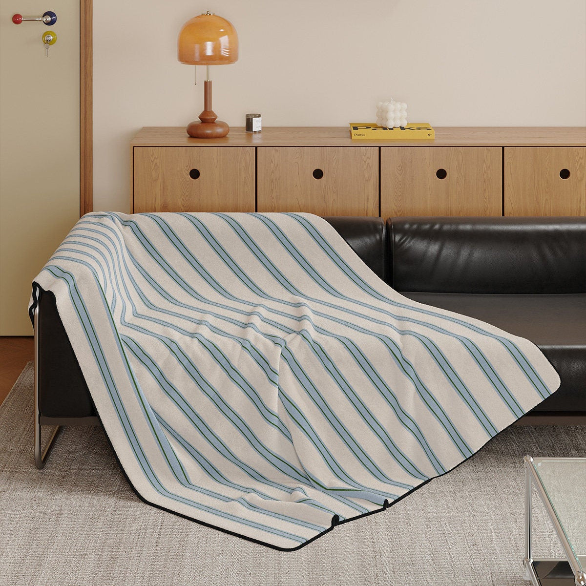 Greenland Stripe Flannel Throw Blanket