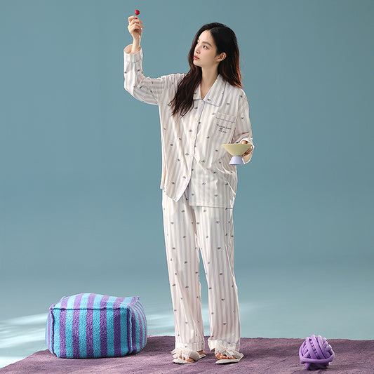 Lavender Morning · Women's Cotton Long Sleeve Pajama Set