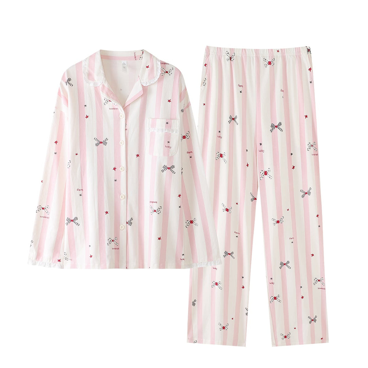Lazy Daisy · Women's Cotton Long-Sleeve Pajama Set