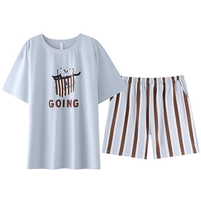Lazy Day · Women's Model Cotton Short Sleeve & Shorts Pajama Set