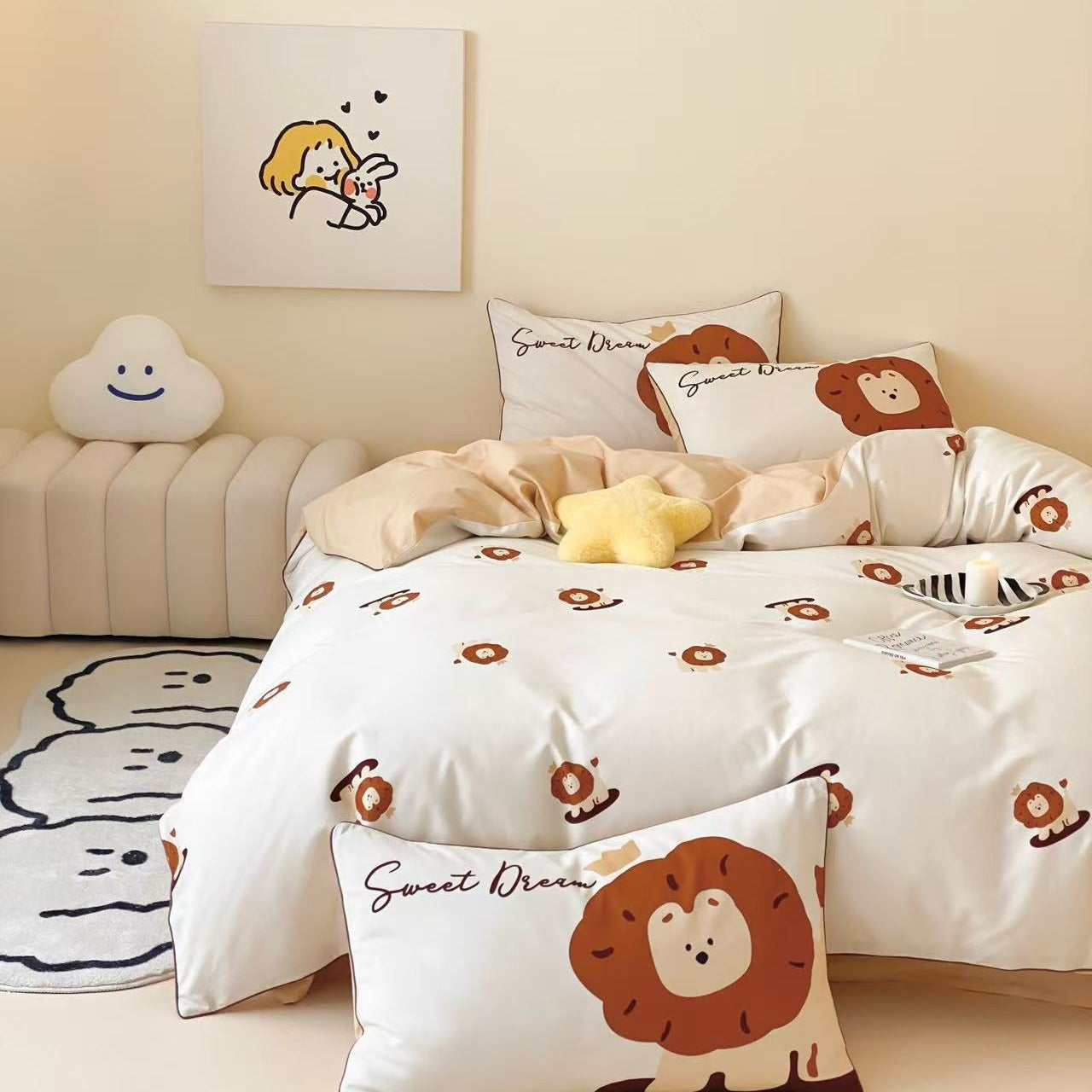 Little Roar · 100s Cotton Flannel Bedding Set