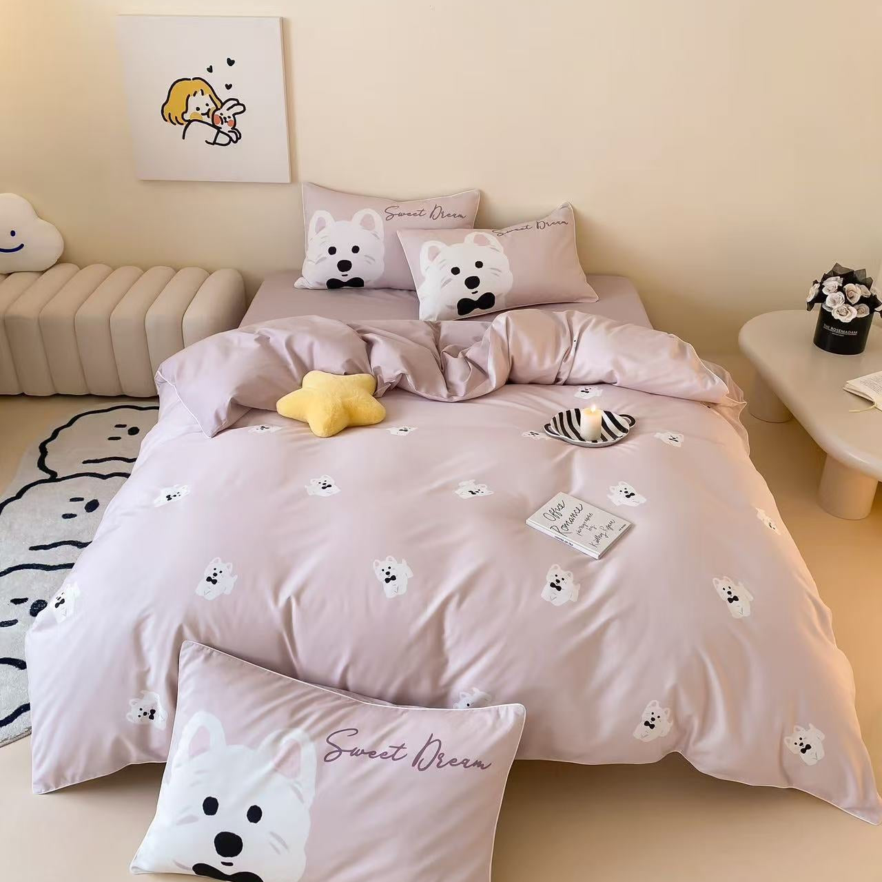 Lulu Dream · 100s Cotton Flannel Bedding Set