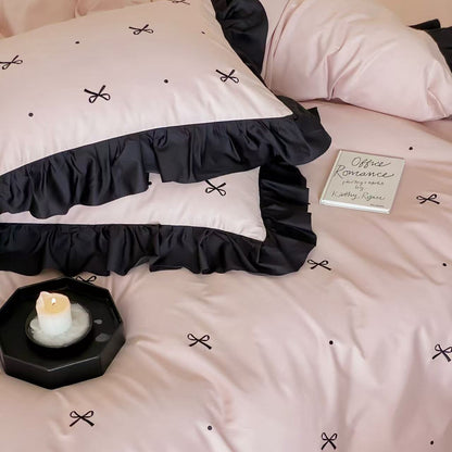 Maison Bow · 100s Cotton Flannel Bedding Set