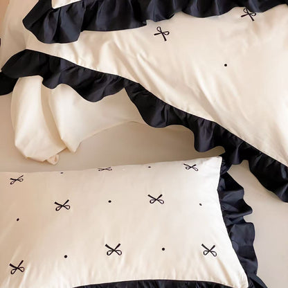 Maison Bow · 100s Cotton Flannel Bedding Set