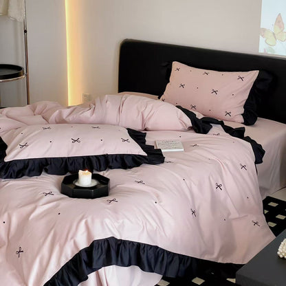 Maison Bow · 100s Cotton Flannel Bedding Set