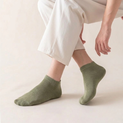 Men's Cotton Ankle Socks - 5 Pairs