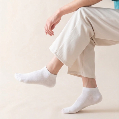 Men's Cotton Ankle Socks - 5 Pairs