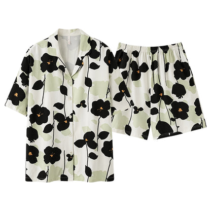 Midnight Bloom · Women's Cotton Pajama Set