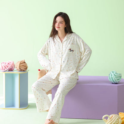 Minty Dream · Women's Cotton Long Sleeve Pajama Set