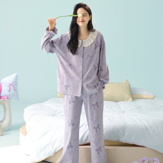 Night Bloom · Couple Cotton Long Sleeve Pajama Set