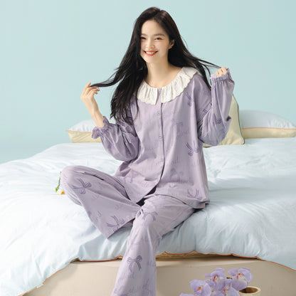 Night Bloom · Women's Cotton Long Sleeve Pajama Set