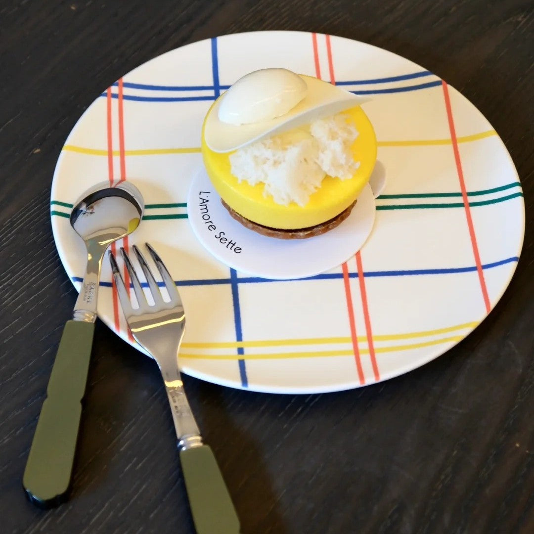 Nordic Style Bamboo Fiber Dinner Plate - 10 Inch