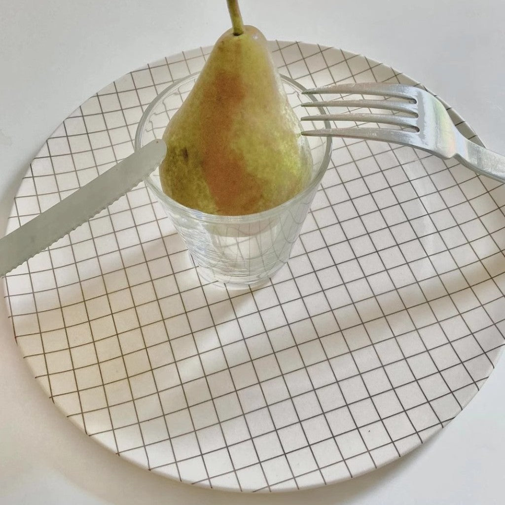 Nordic Style Bamboo Fiber Dinner Plate - 10 Inch
