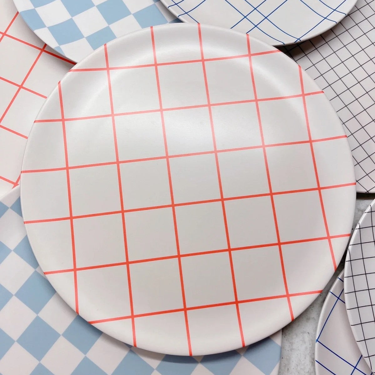 Nordic Style Bamboo Fiber Dinner Plate - 10 Inch