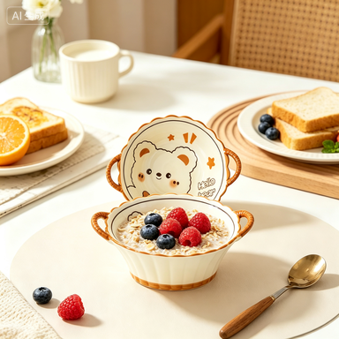 Orange Bear · Ceramic Dinnerware Set